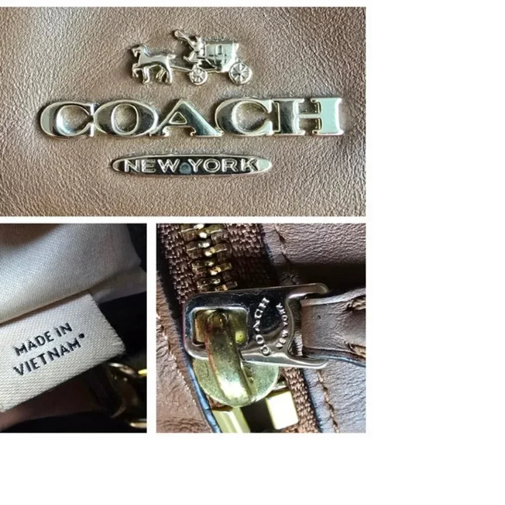 Coach Colette Leather Satchel F33806 Warm Brown EUC